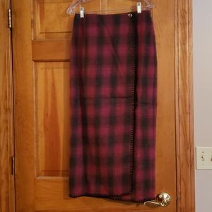 Gap long wrap around wool skirt